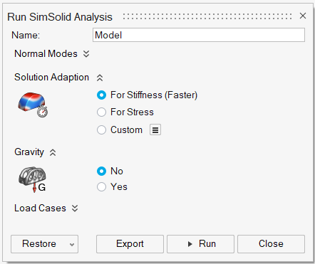 Run Optistruct Icon Run Analysis