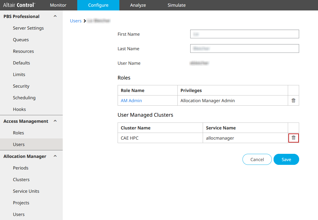 Revoke Access to a User Managed Budget Manager Instance