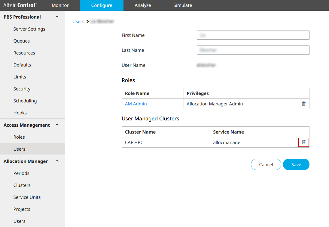 Revoke Access to a User Managed Allocation Manager Instance