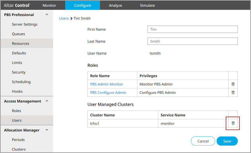 Revoke Access to a User Managed HPC Cluster