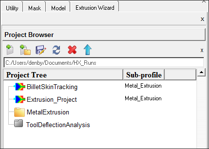 project_browser_extrusion_wizard