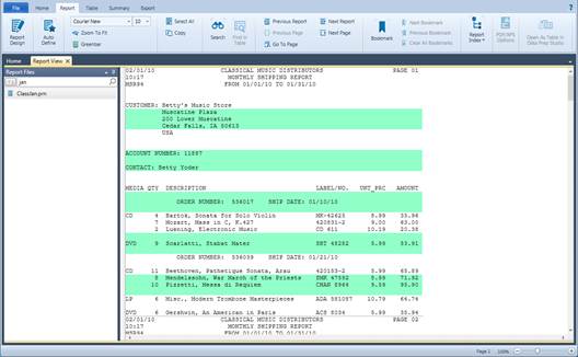 Data Prep Studio Help - Adding Greenbar