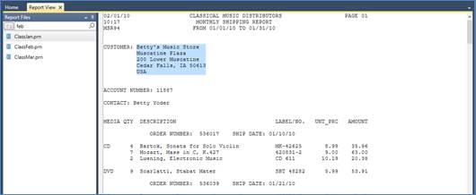 Data Prep Studio Help - Copying Data from Reports
