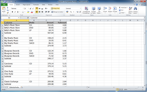 Data Prep Studio Help - Exporting a Single Summary