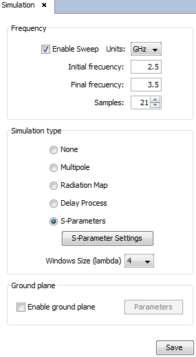 Example 9: Parameters, Frequency Sweep, Far and Near Field