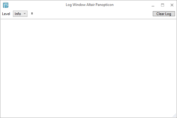 Altair Panopticon Designer Help - View Log Window